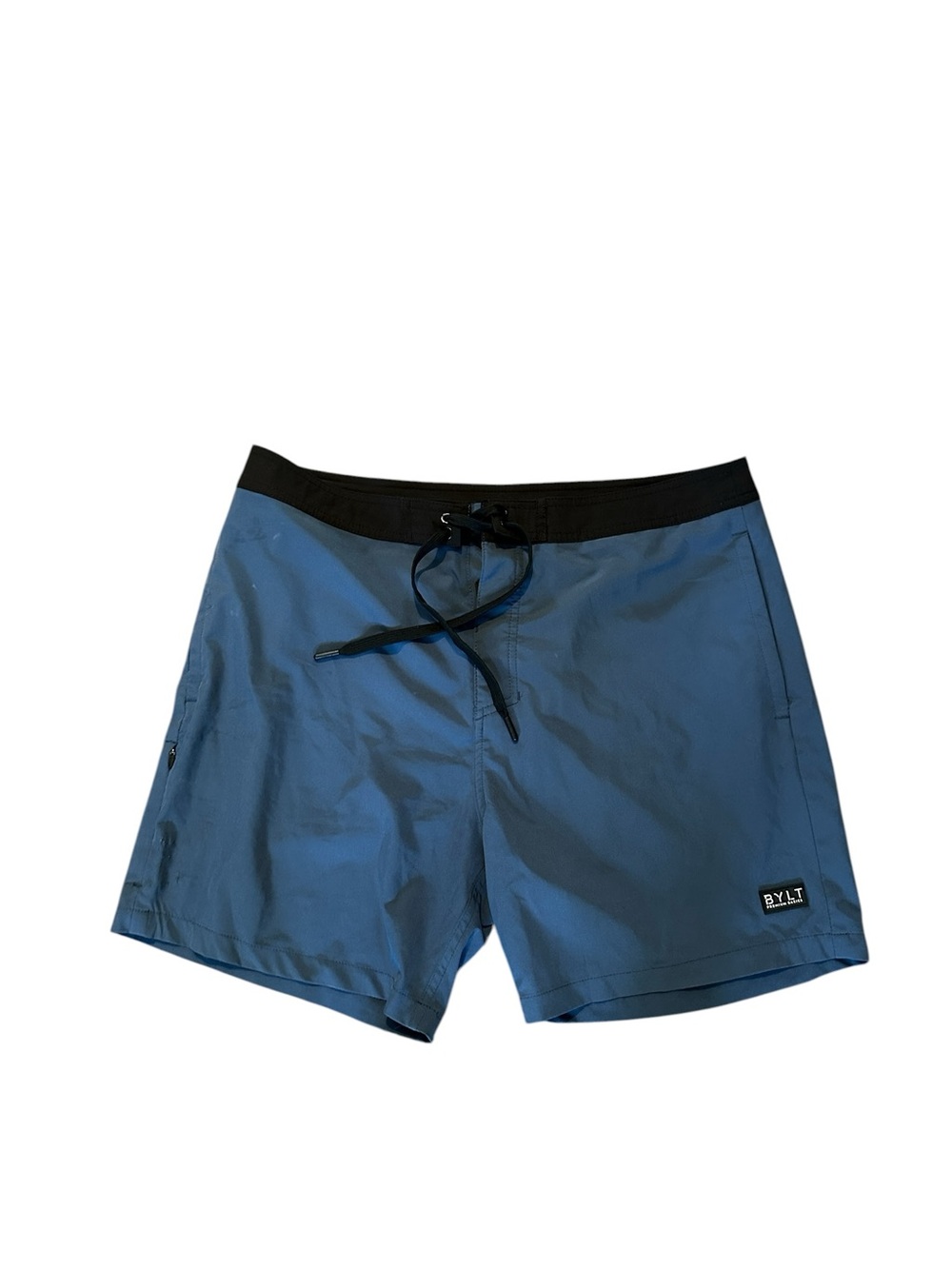 BYLT Premium Basics Size 33 6” Inseam Mens Board Shorts Swim Trunks Navy Blue
